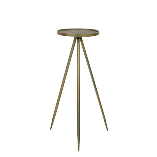 Straluma Bijzettafel Envira antiek goud Ø30x80.5 cm> Light and Living|Bijzettafels