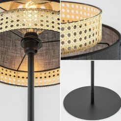 Straluma Boho vloerlamp mat zwart met webbing><noscript><img width=