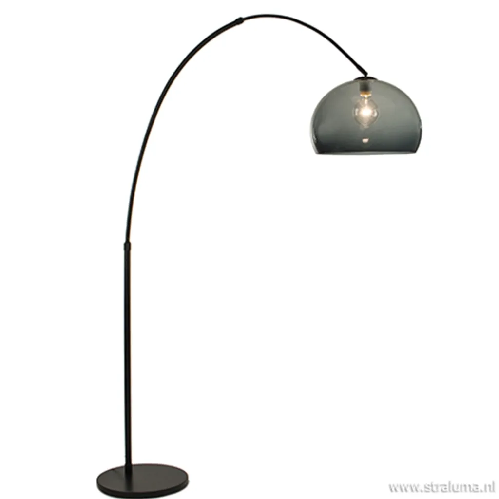 Straluma Boog-vloerlamp zwart exclusief kap> Booglampen|Woonkamerlampen