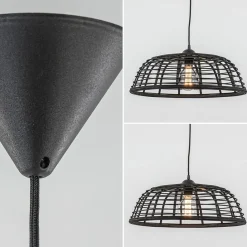 Straluma Botanisch landelijke hanglamp zwart><noscript><img width=