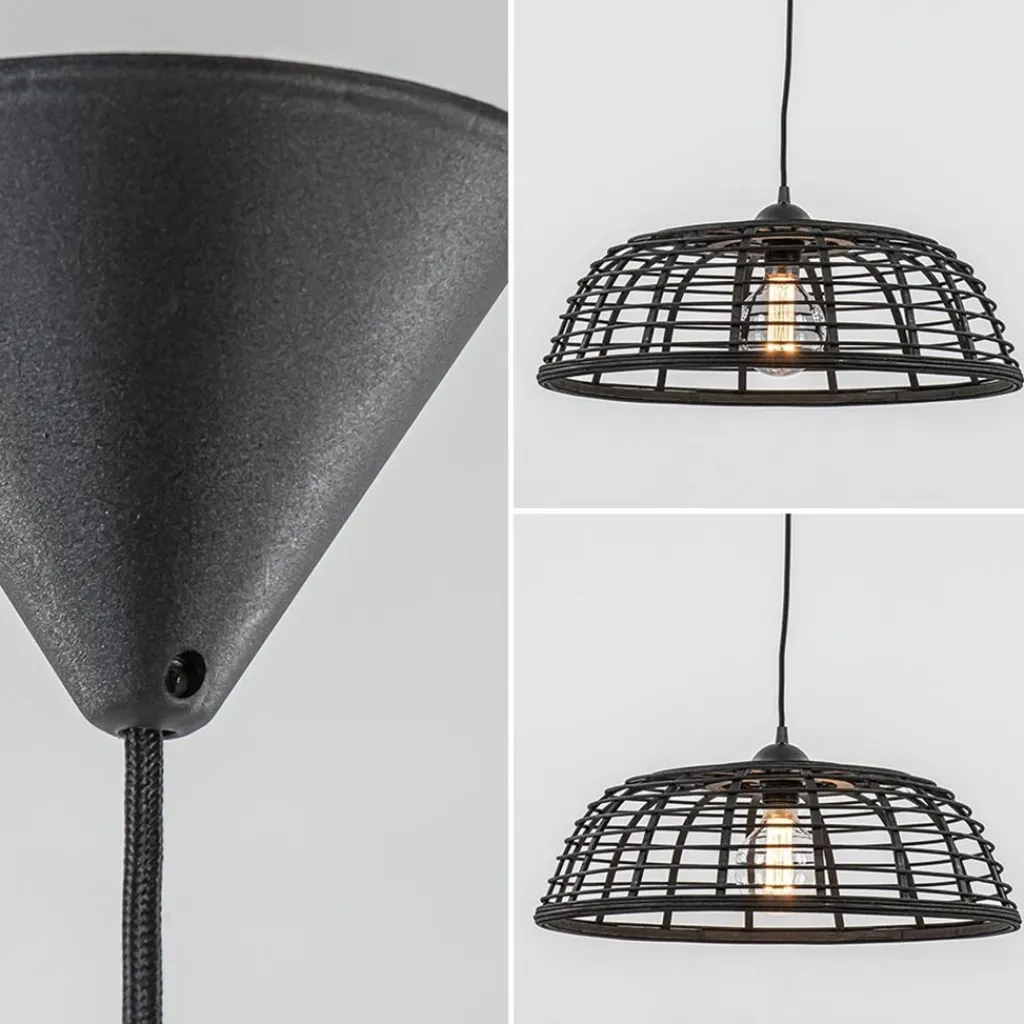 Straluma Botanisch landelijke hanglamp zwart> Eetkamerverlichting|Hanglampen