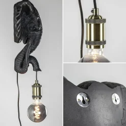 Straluma Botanische wandlamp Elephant mat zwart><noscript><img width=