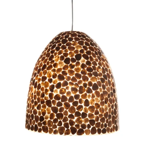 Straluma Bruin gouden hanglamp met capiz schelpen> Eettafellampen|Schelpenlampen