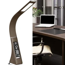 Straluma Bruine bureaulamp LED met klok en alarmfunctie><noscript><img width=