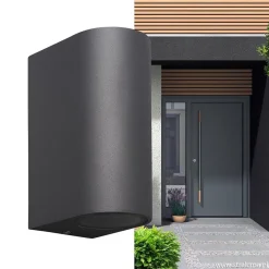 Straluma Buitenlamp afgerond up+down antra. IP54><noscript><img width=