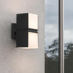 Straluma Buitenlamp Cuba double square zwart IP54><noscript><img width=