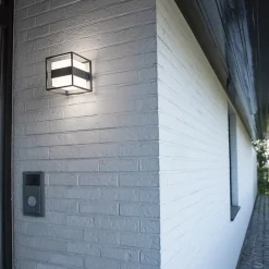 Straluma Buitenlamp kubus IP54 inclusief LED donker grijs><noscript><img width=