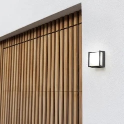 Straluma Buitenlamp LED wand vierkant donker grijs IP54></noscript> Wandlampen|Buitenlampen