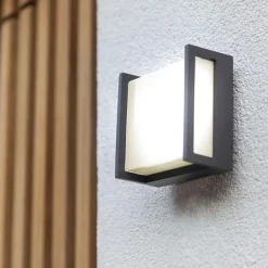 Straluma Buitenlamp LED wand vierkant donker grijs IP54></noscript> Wandlampen|Buitenlampen