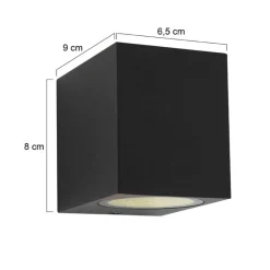 Straluma Buitenlamp Logan kubus zwart IP44><noscript><img width=