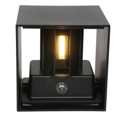 Straluma Buitenlamp Logan zwart + sch.sensor IP54><noscript><img width=