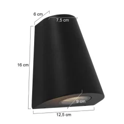 Straluma Buitenlamp Logan zwart 2xgu10 IP54></noscript> Wandlampen|Buitenlampen