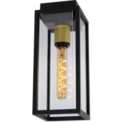 Straluma Buitenlamp plafond zwart met goud IP54> Buitenlampen