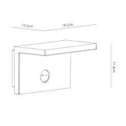 Straluma Buitenlamp Ruka antra/hout sensor IP54></noscript> Wandlampen|Buitenlampen
