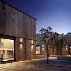 Straluma Buitenlamp up+down GU10 donker grijs/hout></noscript> Wandlampen|Buitenlampen