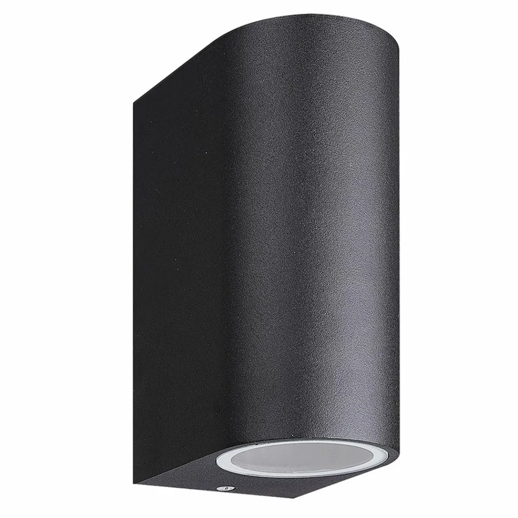 Straluma Buitenlamp up+down zwart afgerond IP54> Wandlampen|Buitenlampen