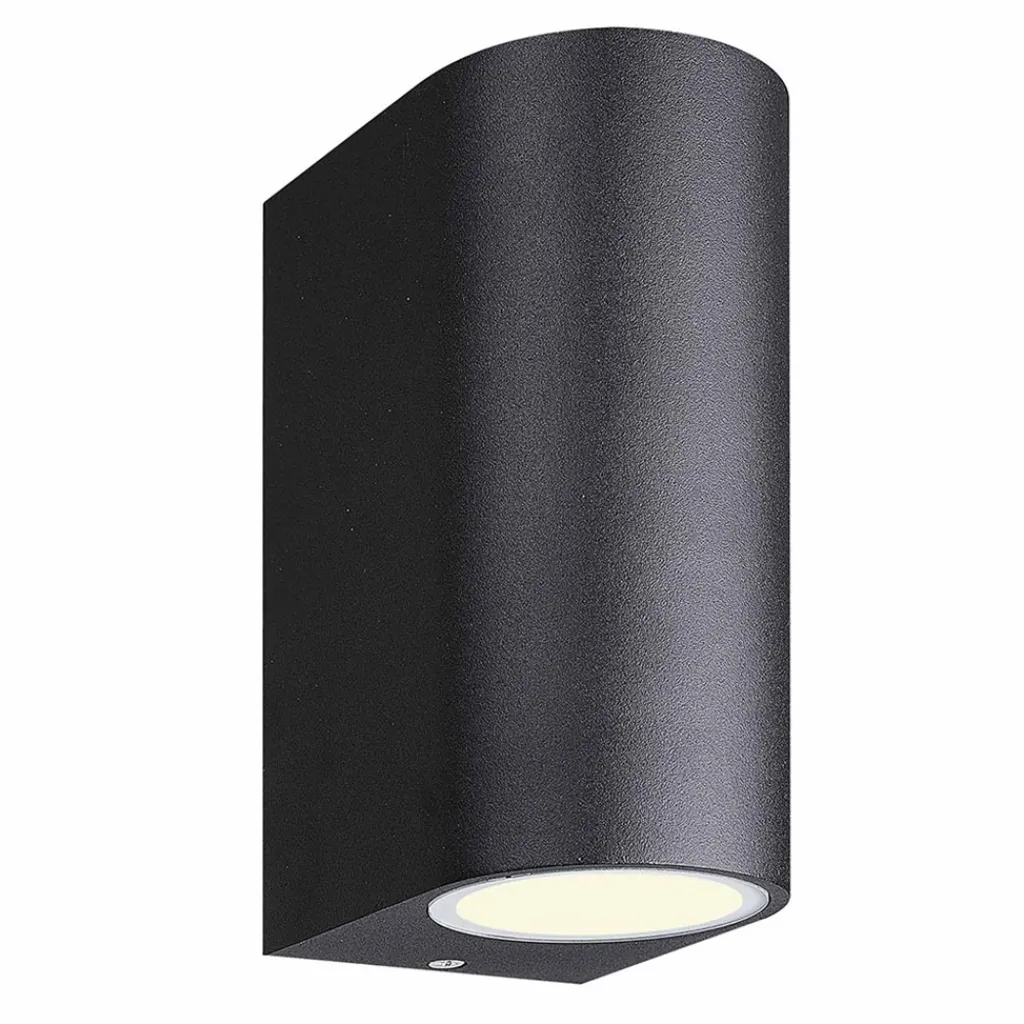 Straluma Buitenlamp up+down zwart afgerond IP54> Wandlampen|Buitenlampen