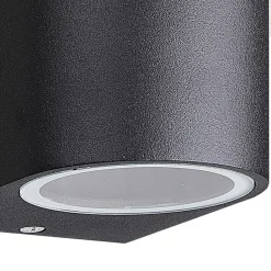 Straluma Buitenlamp up+down zwart afgerond IP54><noscript><img width=