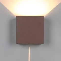 Straluma Buitenlamp wand bruin up+down IP54><noscript><img width=