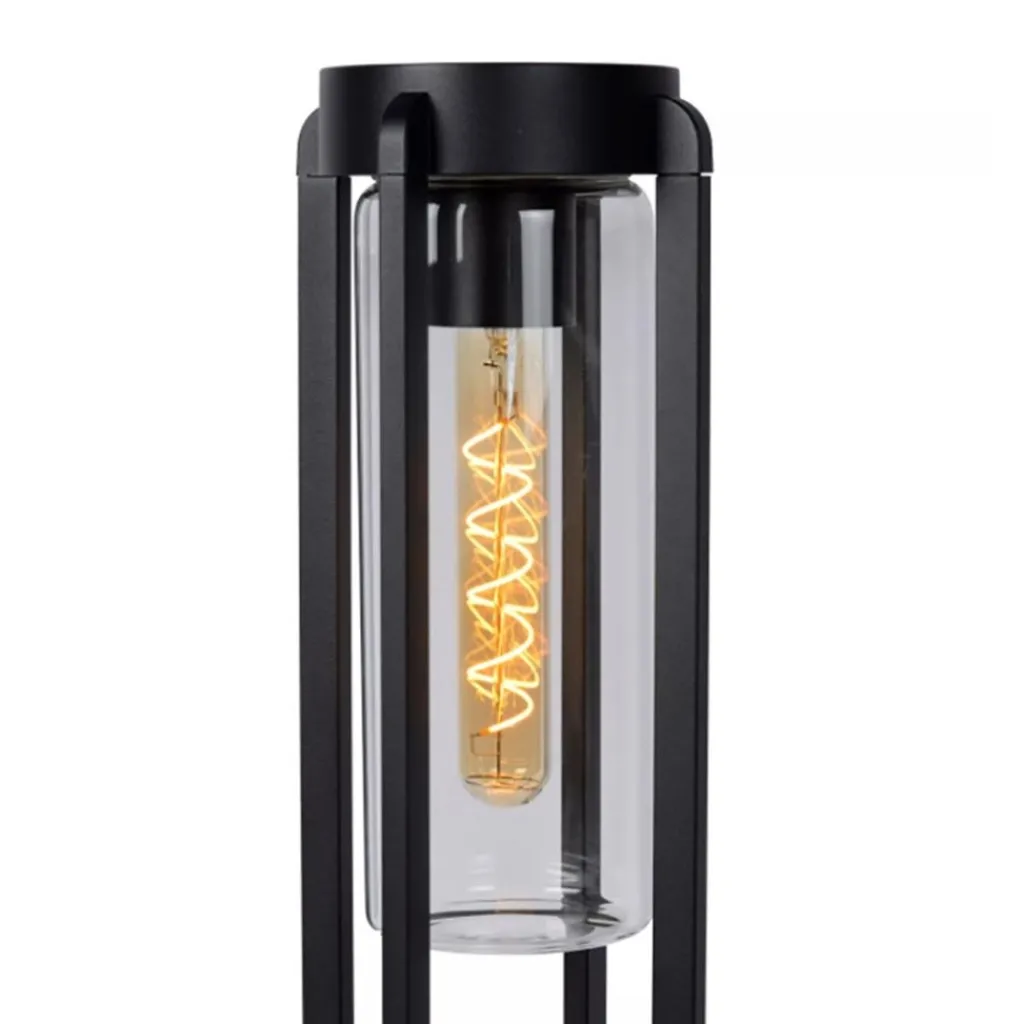 Straluma Buitenlamp zwart metaal met glazen kap IP44> Buitenlampen