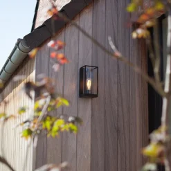 Straluma Buitenlantaarn rechthoek zwart/helder glas  IP44><noscript><img width=