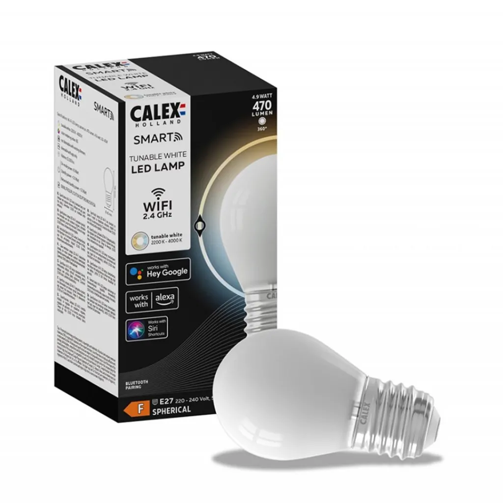 Straluma Calex Smart Home E27 LED filament softline kogellamp P45> Smart lampen|Calex