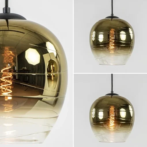 Straluma Chique hanglamp 3-lichts zwart met goud> Eettafellampen|Keukenverlichting