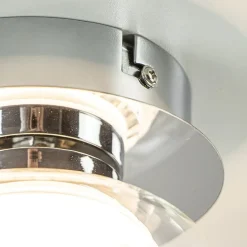 Straluma Chromen plafondlamp met helder glas incl. LED><noscript><img width=