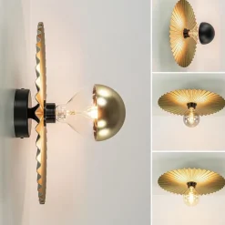 Straluma Decoratieve wand/plafondlamp goud met zwart><noscript><img width=