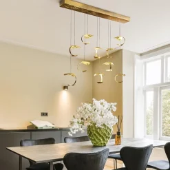 Straluma Design eettafelhanglamp 10-lichts goldleaf><noscript><img width=