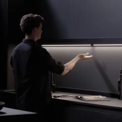 Straluma Design LED wandlamp zwart met Gesture Control 90 cm><noscript><img width=