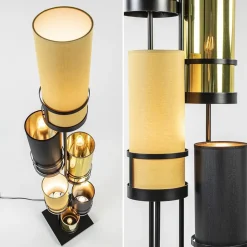 Straluma Design vloerlamp met cilinder kappen zwart/goud><noscript><img width=
