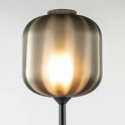 Straluma Design vloerlamp zwart met mat zwarte glazen kap><noscript><img width=