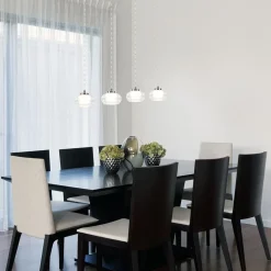 Straluma Dimbare LED hanglamp chroom met helder glas><noscript><img width=