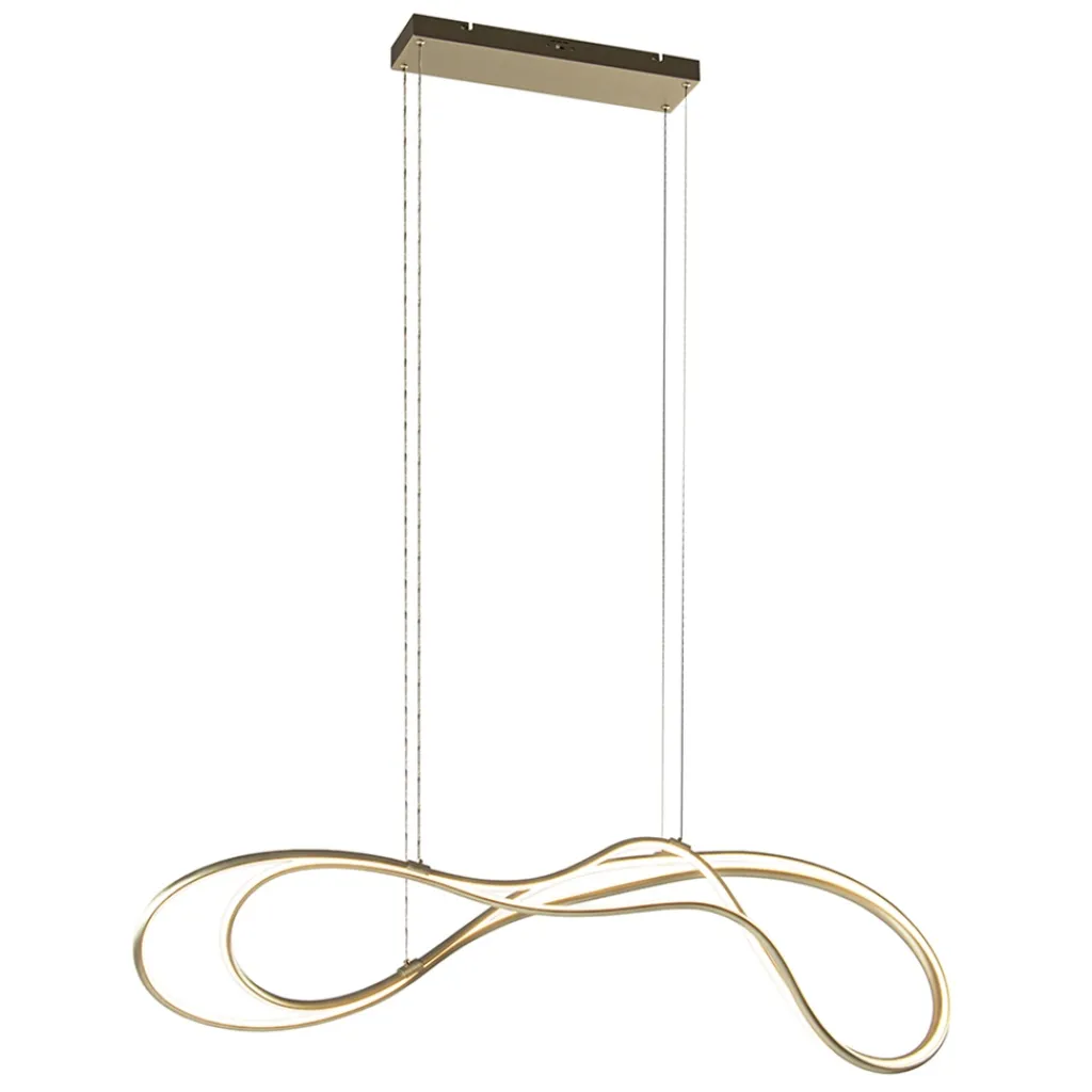 Straluma Dimbare LED hanglamp goud> Hanglampen|Eettafellampen