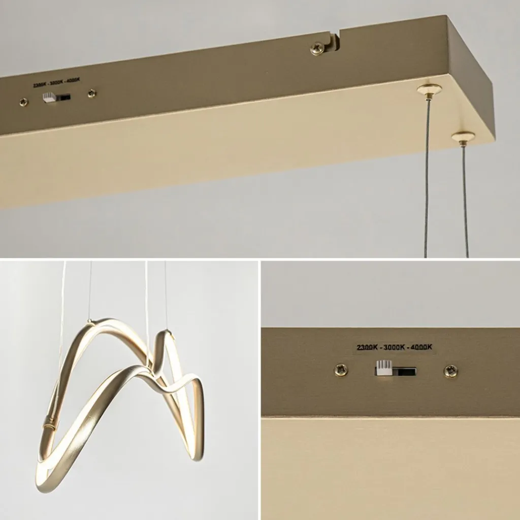 Straluma Dimbare LED hanglamp goud> Hanglampen|Eettafellampen