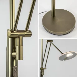 Straluma Dimbare LED uplighter met leeslamp donker brons><noscript><img width=