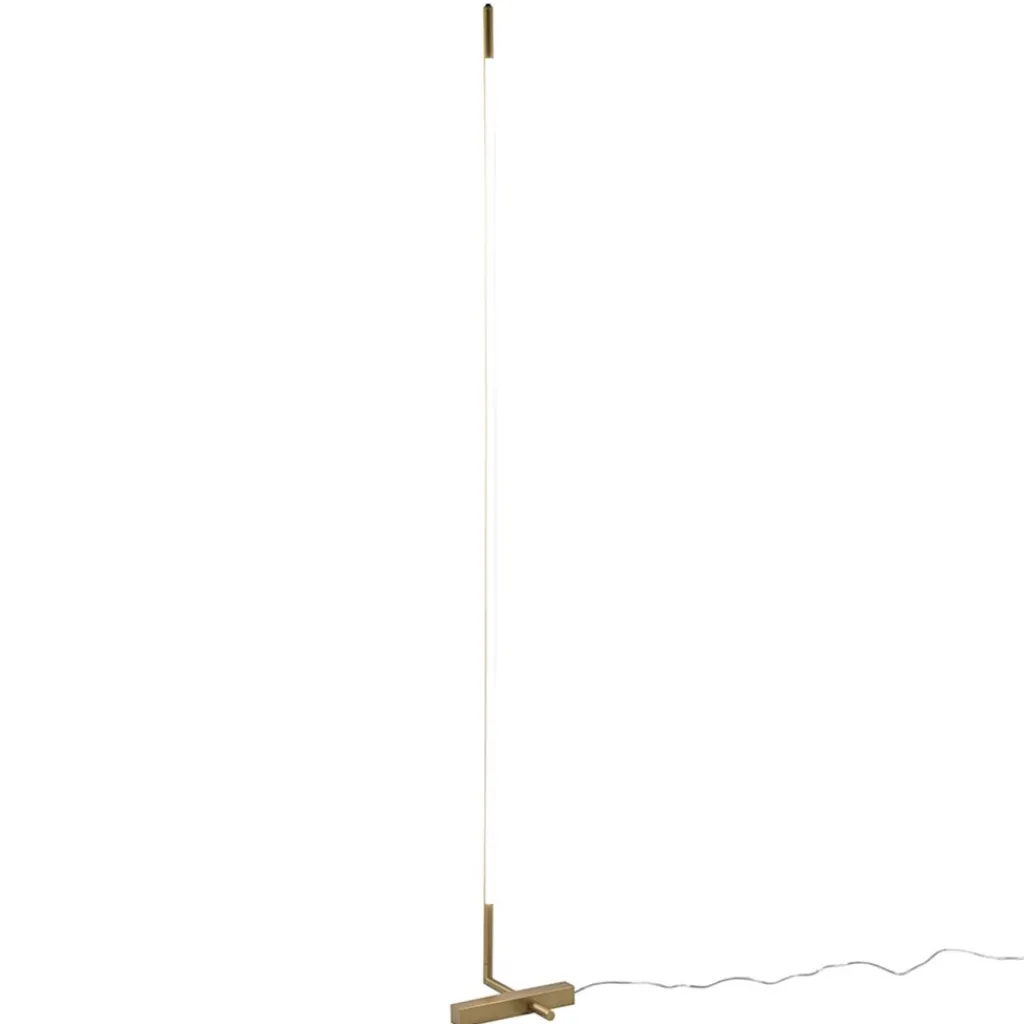 Straluma Dimbare LED vloerlamp met verstelbare kap goud> Vloerlampen|LED Vloerlampen
