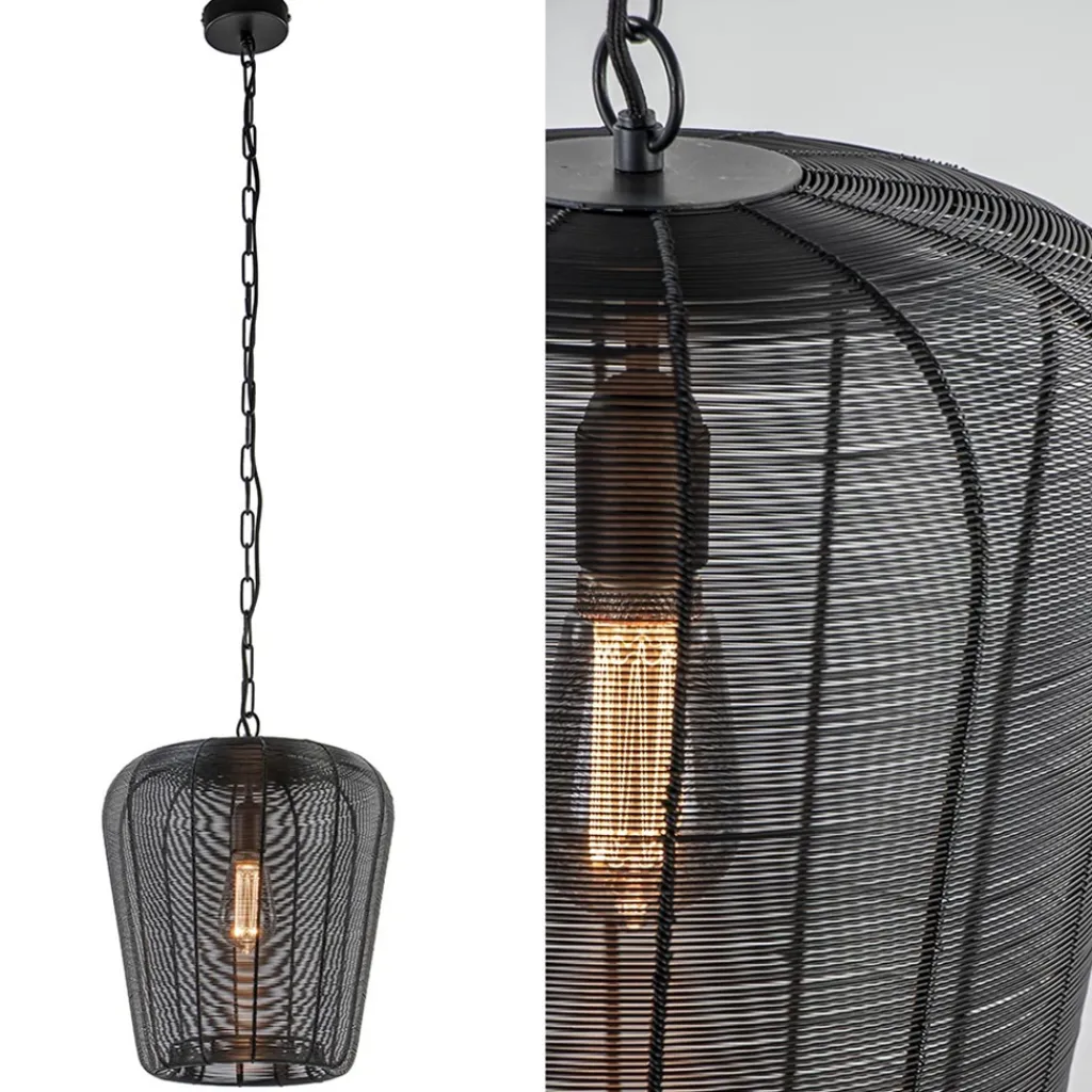 Straluma Draad hanglamp Adeta mat zwart Ø31 cm> Hanglampen|Draadlampen