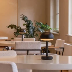 Straluma Draadloze LED tafellamp zwart oplaadbaar><noscript><img width=