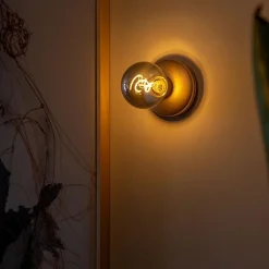 Straluma Draadloze wandlamp oplaadbaar goud met smoke><noscript><img width=