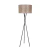 Straluma Driepoot schelpen vloerlamp zwart met bruin en goud> Vloerlampen|Schelpenlampen