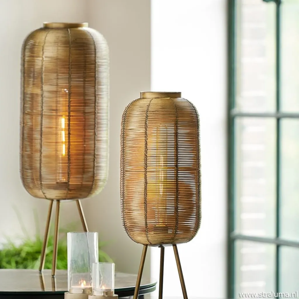 Straluma Driepoot tafellamp antiek brons Light & Living> Tafellampen|Draadlampen