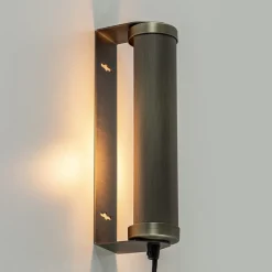 Straluma E14 wandlamp mat antiek brass met snoer><noscript><img width=