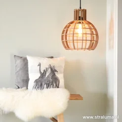 Straluma Eettafel hanglamp Globe Lingehof hout><noscript><img width=