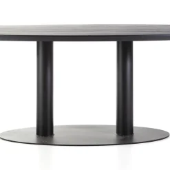 Straluma Eettafel ovaal zwart eiken met metalen poot 300x120 cm><noscript><img width=
