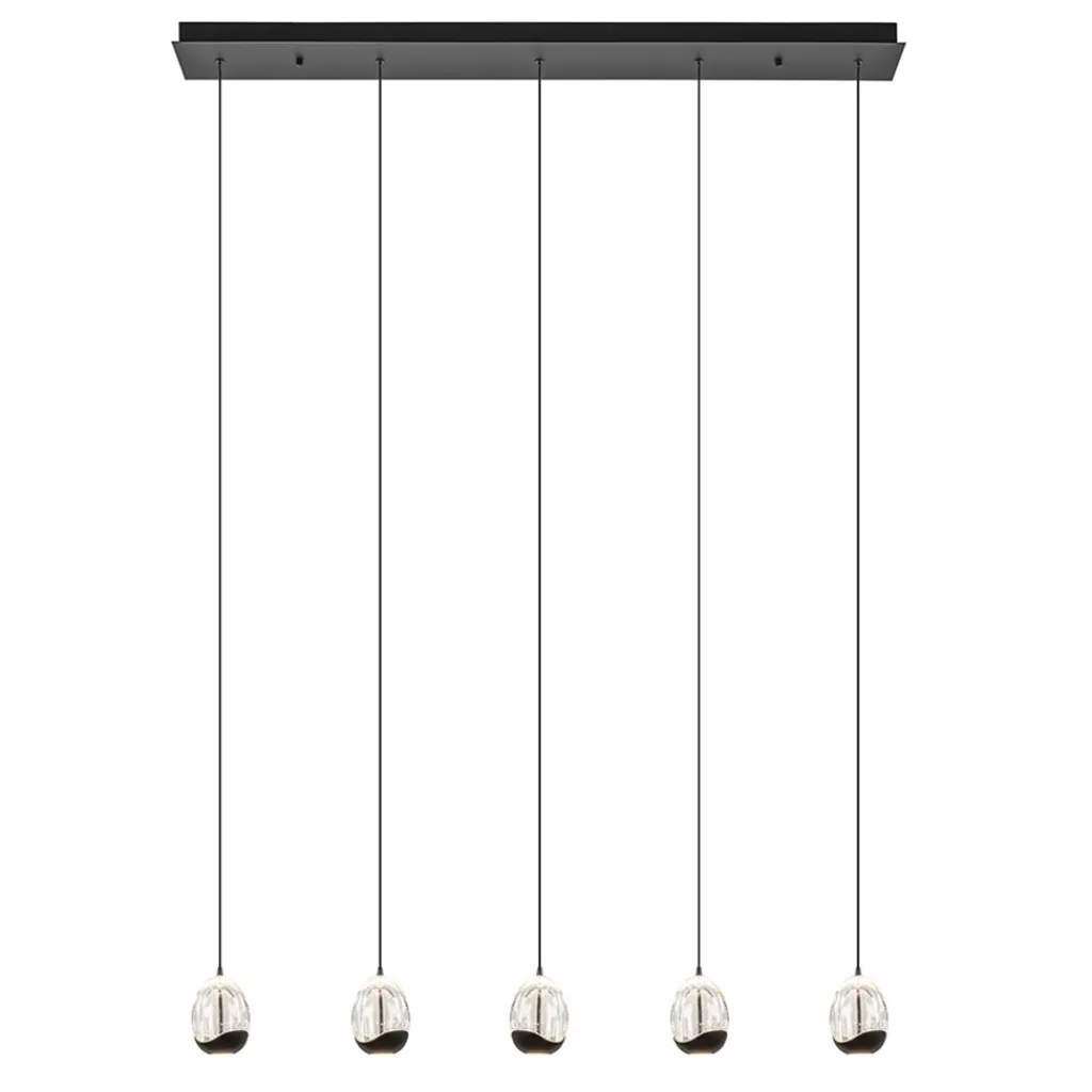 Straluma Eettafelhanglamp Clear Egg met zwart inclusief LED> Hanglampen|Eettafellampen