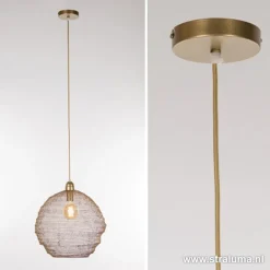 Straluma Gaas hanglamp Nina mat goud><noscript><img width=