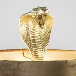 Straluma Gouden tafellamp Snake met velours kap><noscript><img width=