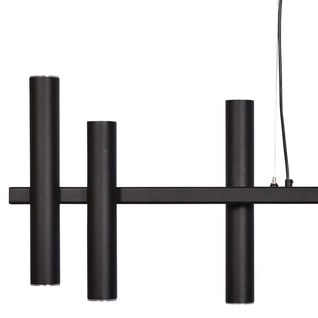 Straluma Grote design hanglamp tubes mat zwart 14-lichts> Eettafellampen|Keukenverlichting